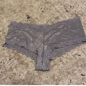 Victoria's Secret Silver Lace Boyshorts